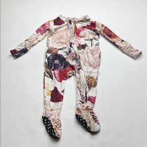 Posh Peanut Pink and Red Footies One Piece